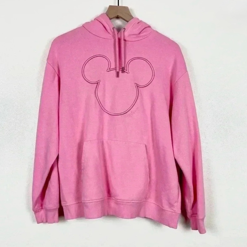 H&M Pink Hoodie with Mickey Mouse Outline